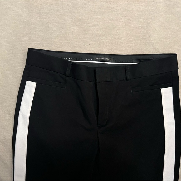 Banana Republic Black Skinny Pants with White Stripe - Picture 4 of 5